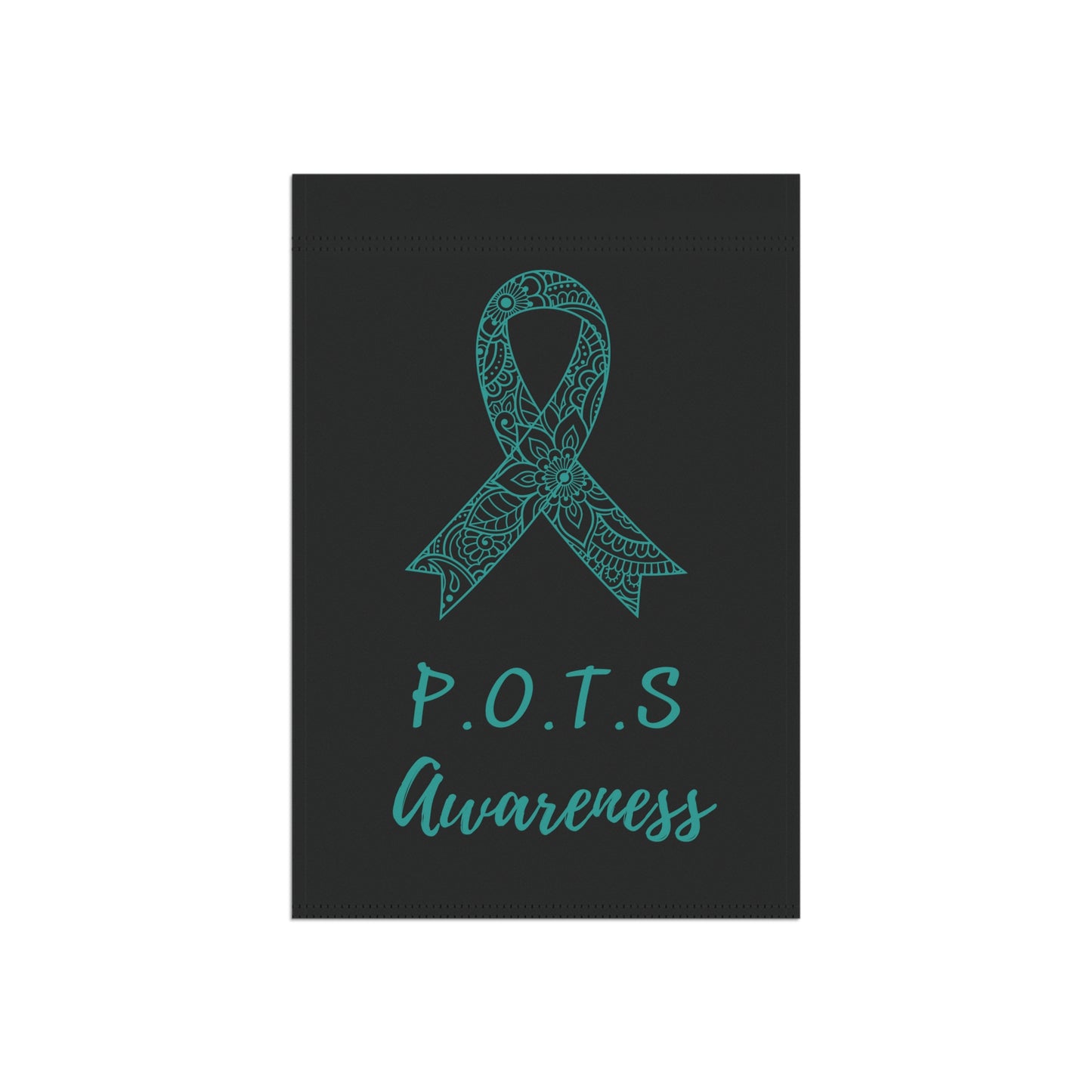 POTS Awareness Garden Flag | Welcome Sign | New Home | Decorative House Banner | Teal Awareness Ribbon | Spoonie Support