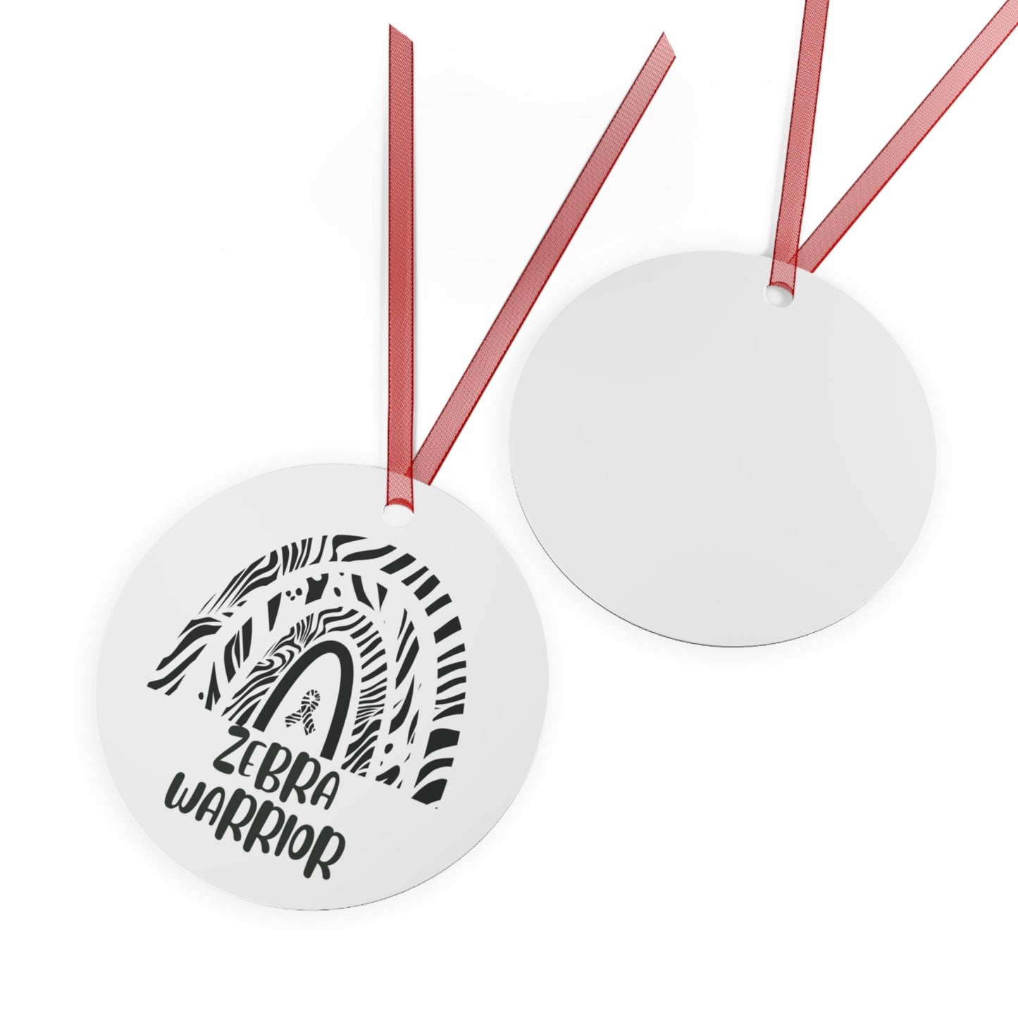 Zebra Warrior Awareness Christmas Ornament Stocking Stuffer Christmas Gift, Holiday Home Decor, Wall Hanging, Support for Frien