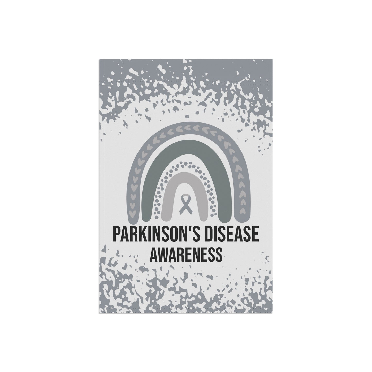 Parkinson's Disease Awareness Garden Flag | Welcome Sign | New Home | Decorative House Banner | Silver Awareness Ribbon | Support