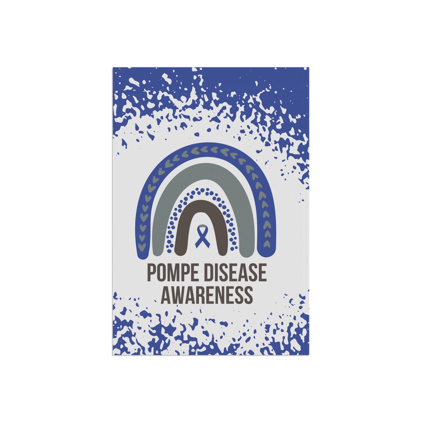 Pompe Disease Awareness Garden Flag | Welcome Sign | New Home | Decorative House Banner | Blue Awareness Ribbon | Support