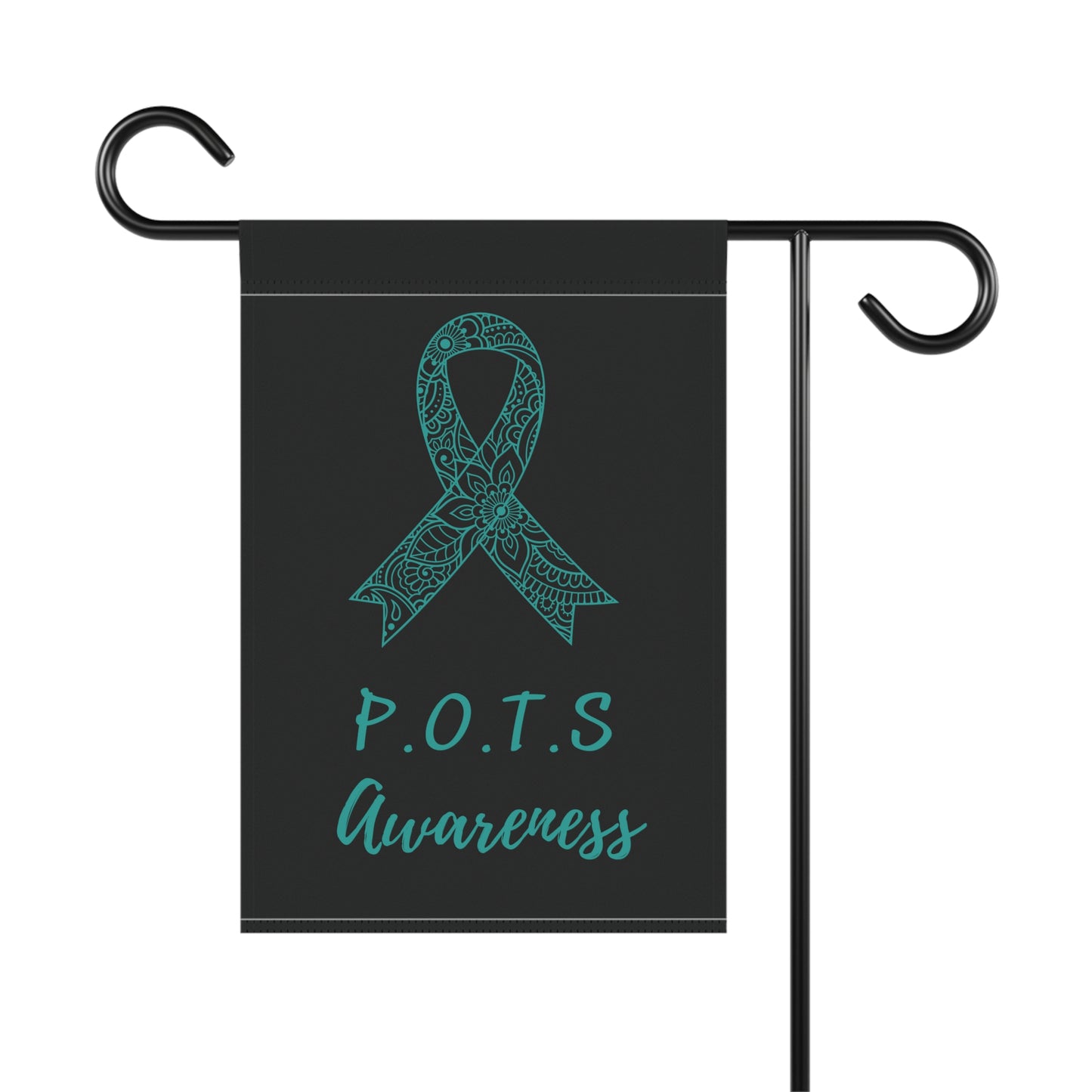 POTS Awareness Garden Flag | Welcome Sign | New Home | Decorative House Banner | Teal Awareness Ribbon | Spoonie Support