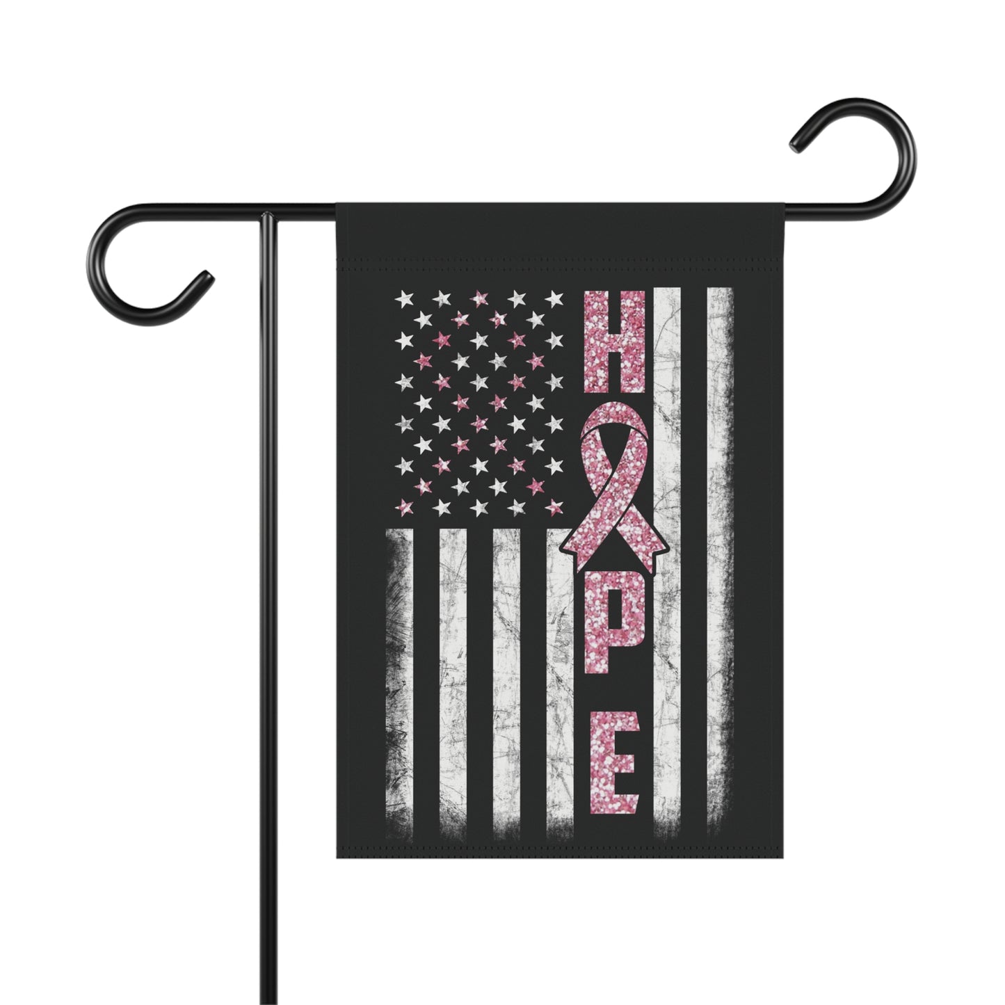Pink Ribbon Awareness Garden Flag Hope American Flag | Welcome Sign | New Home | Decorative House Banner | Spoonie Support