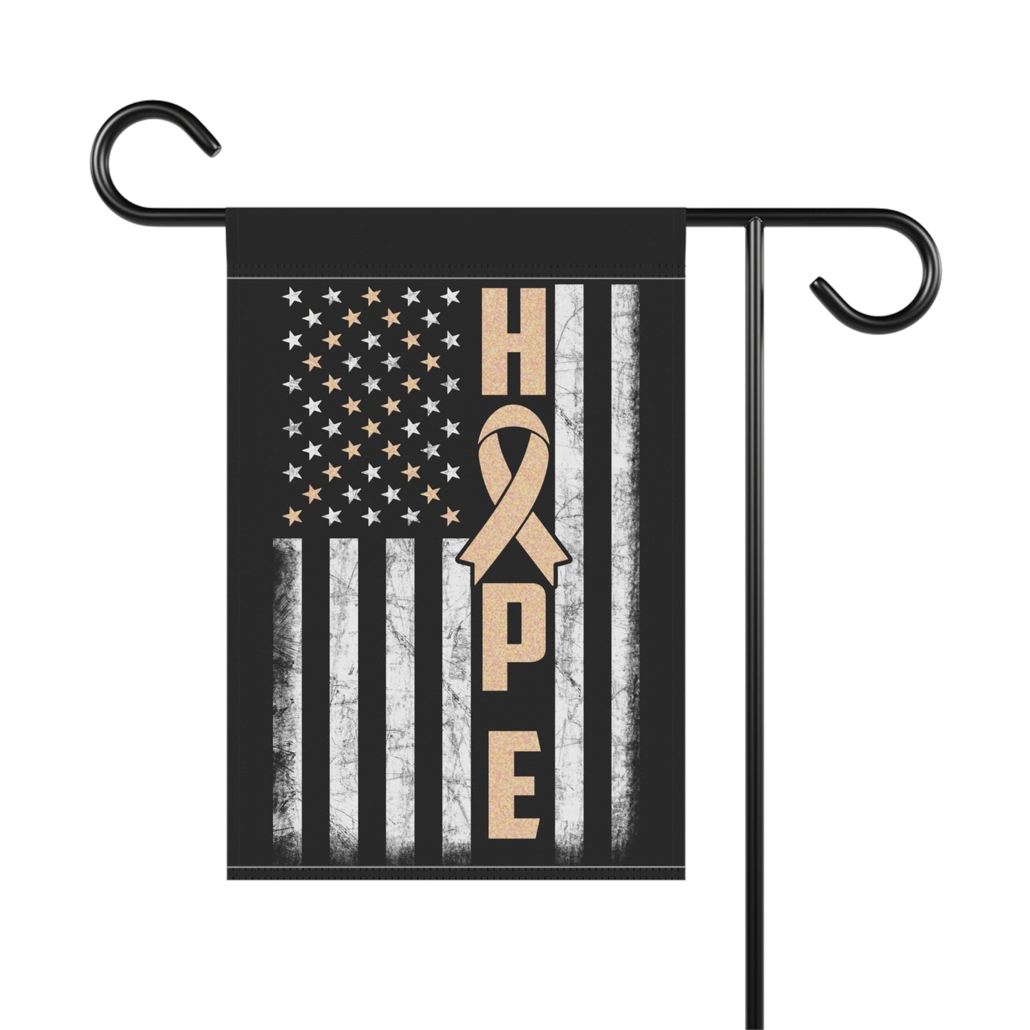 Peach Ribbon Awareness Garden Flag Hope American Flag | Welcome Sign | New Home | Decorative House Banner | Spoonie Support