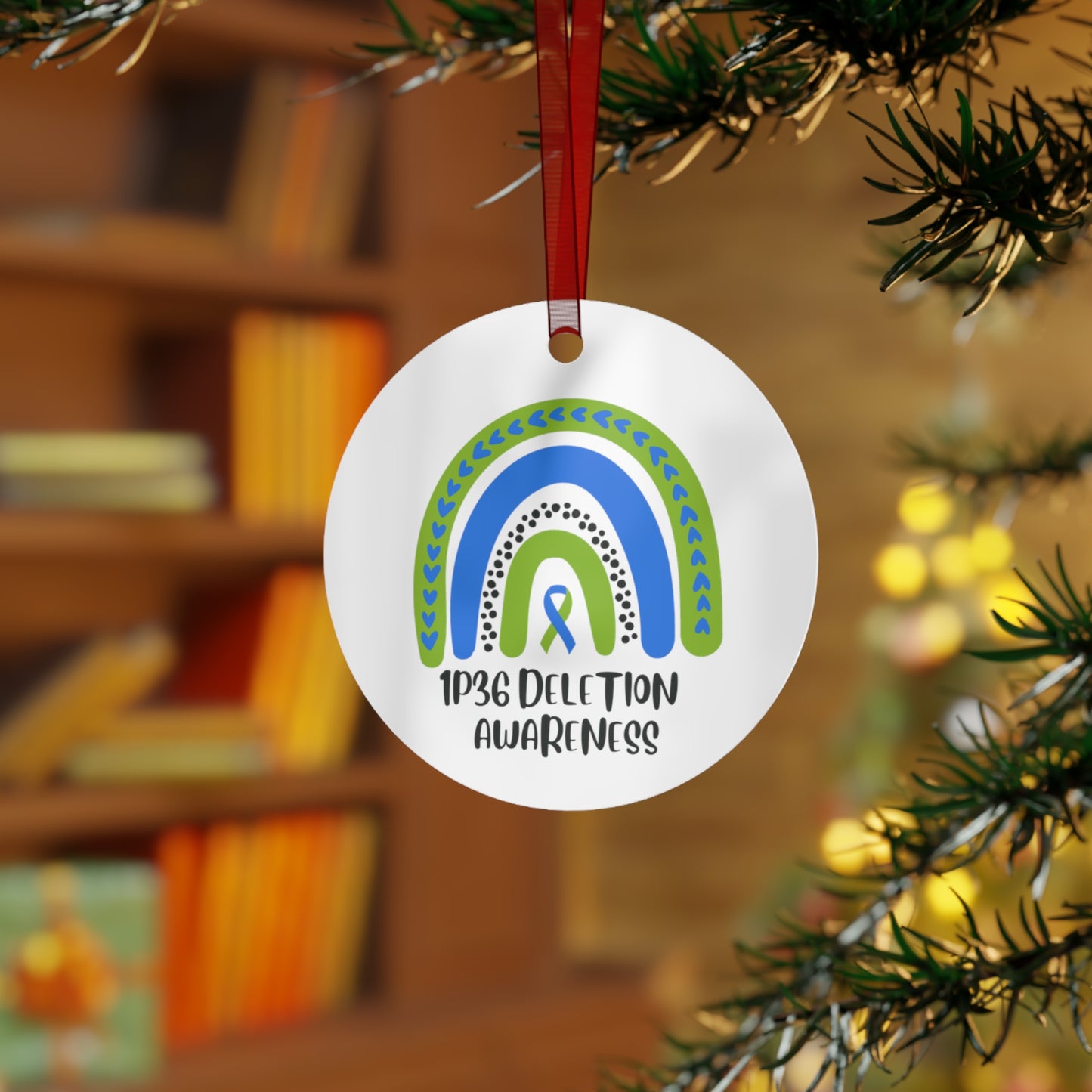1p36 Deletion Awareness Christmas Ornament Stocking Stuffer Christmas Gift, Holiday Home Decor, Wall Hanging, Support