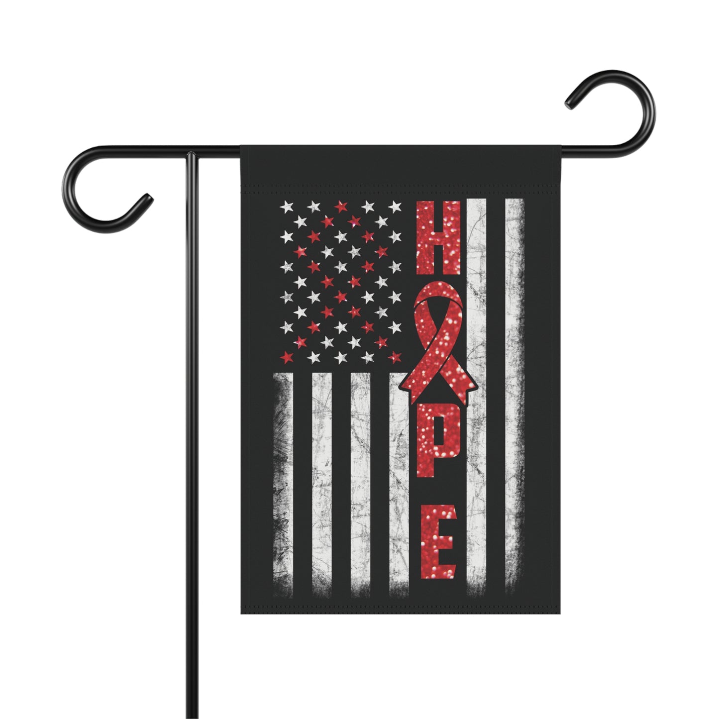 Red Ribbon Awareness Garden Flag Hope American Flag | Welcome Sign | New Home | Decorative House Banner | Spoonie Support
