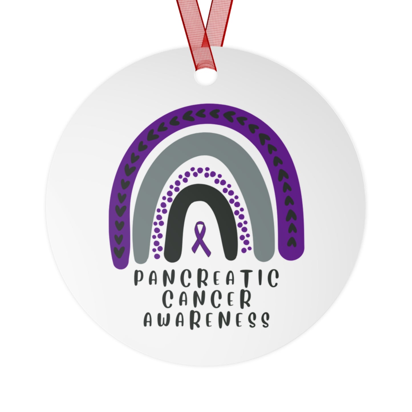 Pancreatic Cancer Awareness Christmas Ornament Stocking Stuffer Christmas Gift, Holiday Home Decor, Wall Hanging, Support for Friend
