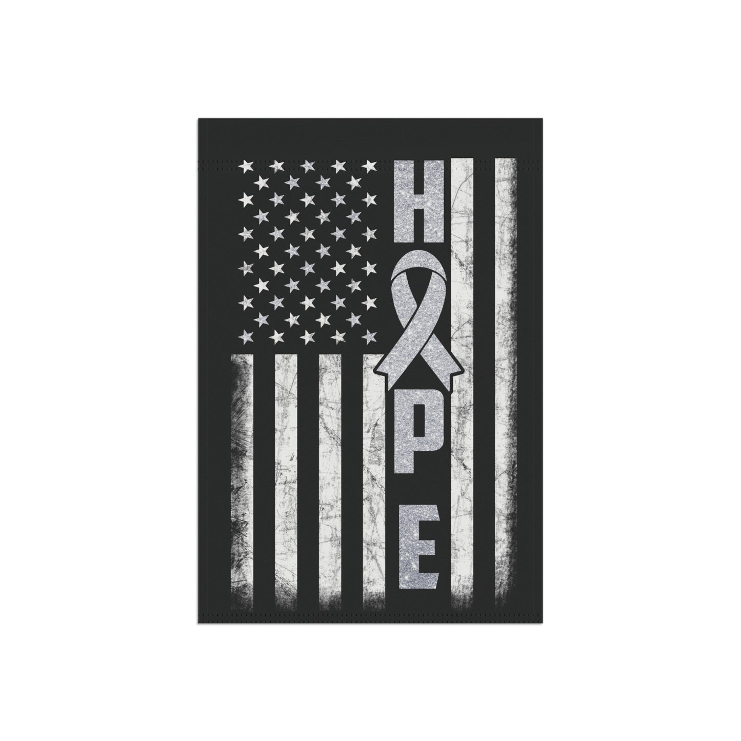Silver Ribbon Awareness Garden Flag Hope American Flag | Welcome Sign | New Home | Decorative House Banner | Spoonie Support