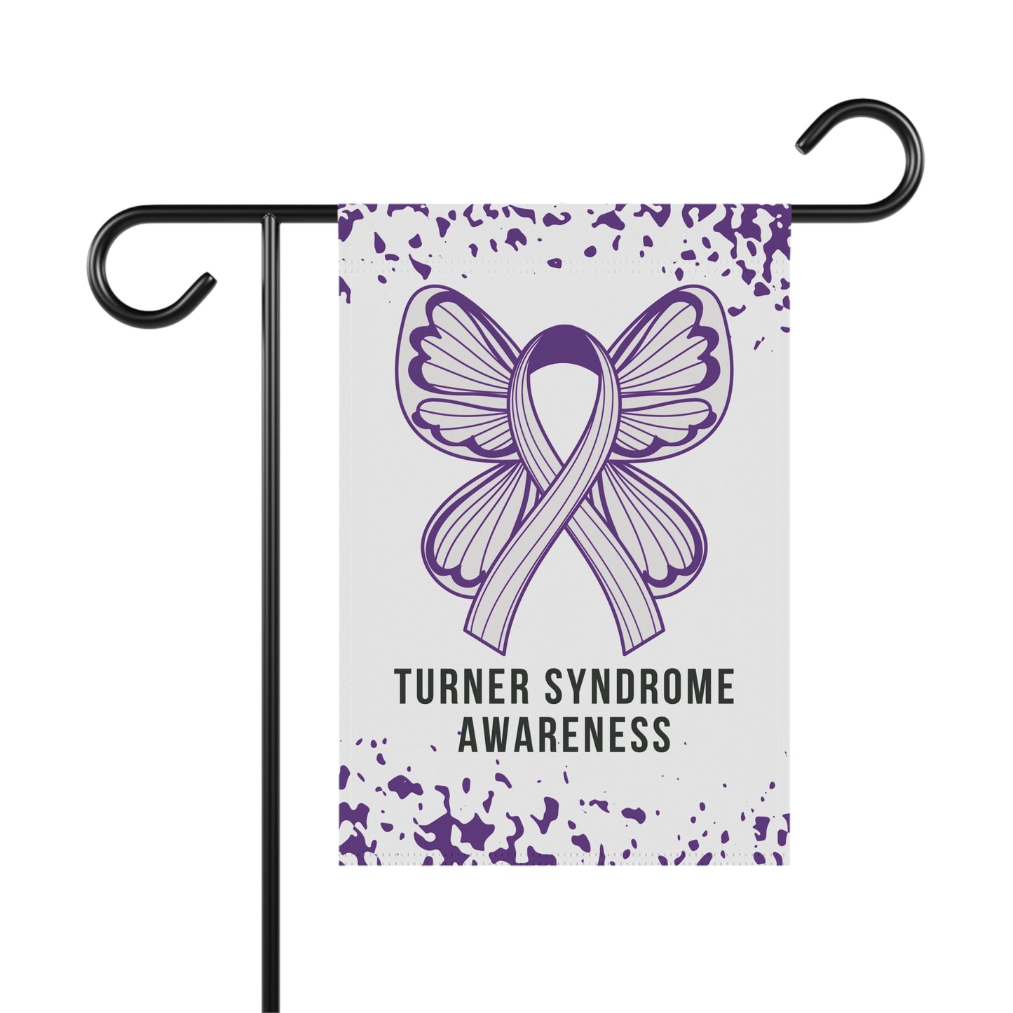 Turner Syndrome Awareness Garden Flag | Welcome Sign | New Home | Decorative House Banner | Purple Awareness Ribbon | Rare Disease Support
