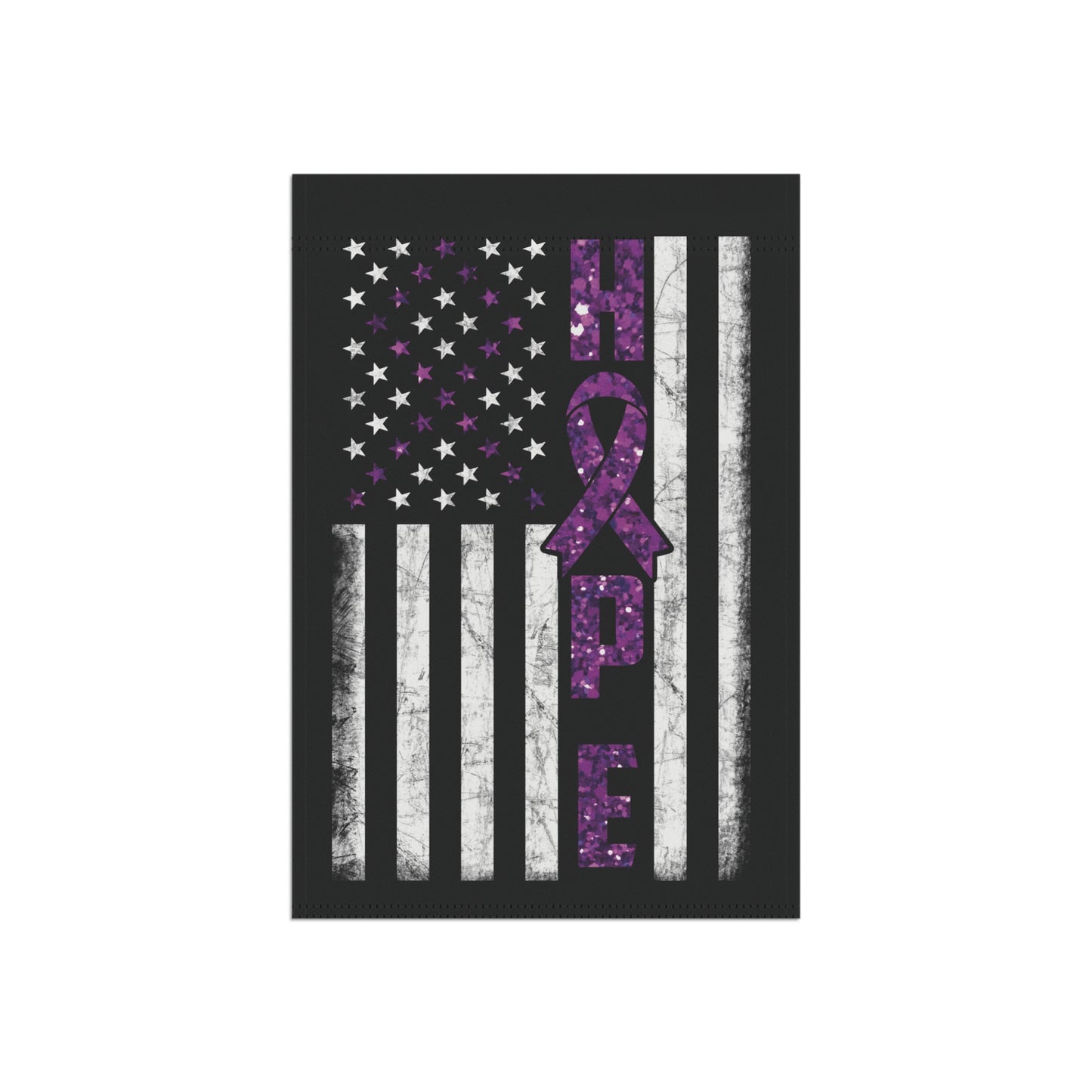 Purple Ribbon Awareness Garden Flag Hope American Flag | Welcome Sign | New Home | Decorative House Banner | Spoonie Support