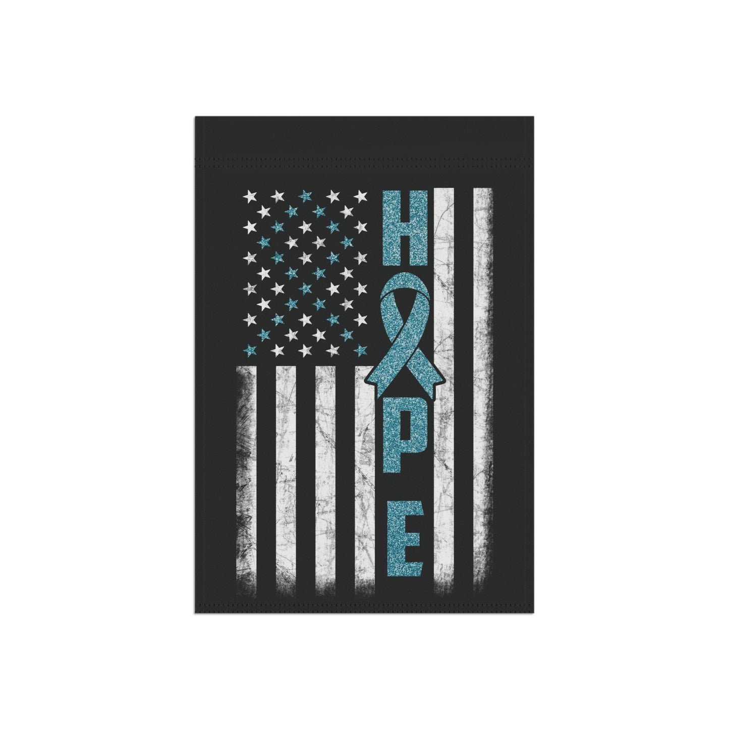 Turquoise Ribbon Awareness Garden Flag Hope American Flag | Welcome Sign | New Home | Decorative House Banner | Spoonie Support