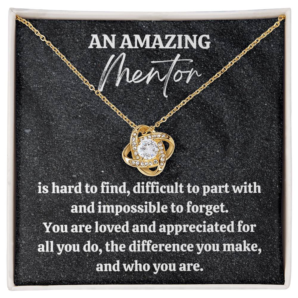 Mentor Gift, Appreciation Gift For A Mentor, Love Knot Necklace, Personalized Mentor Gift, Jewelry