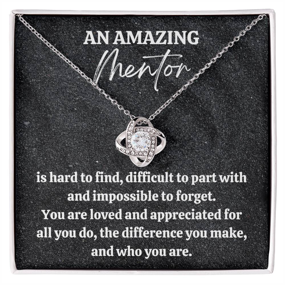 Mentor Gift, Appreciation Gift For A Mentor, Love Knot Necklace, Personalized Mentor Gift, Jewelry