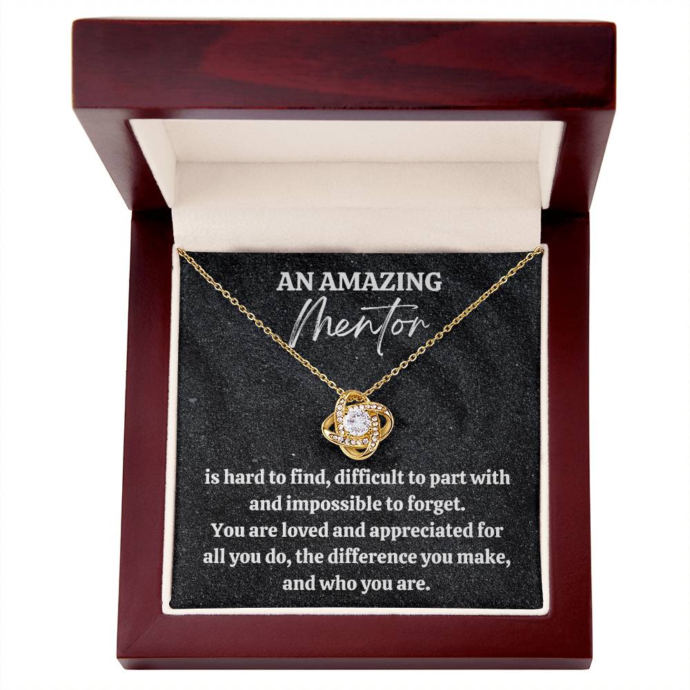 Mentor Gift, Appreciation Gift For A Mentor, Love Knot Necklace, Personalized Mentor Gift, Jewelry