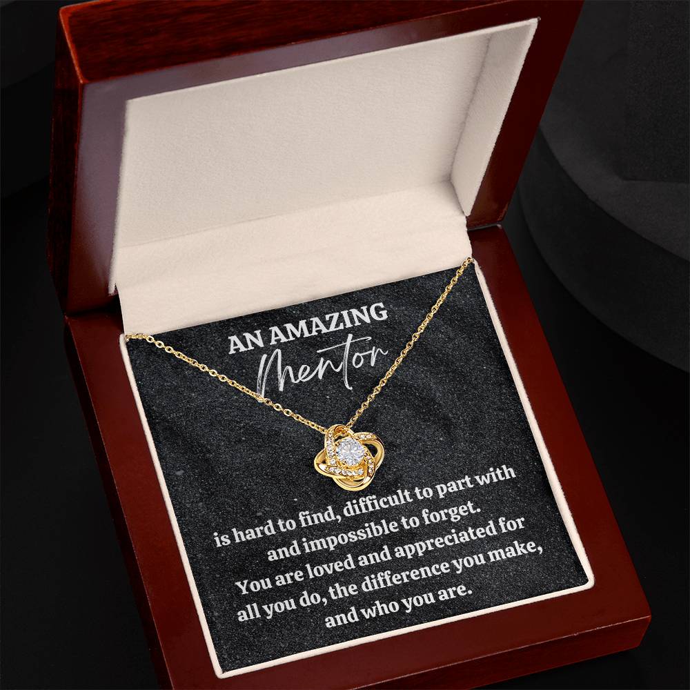 Mentor Gift, Appreciation Gift For A Mentor, Love Knot Necklace, Personalized Mentor Gift, Jewelry