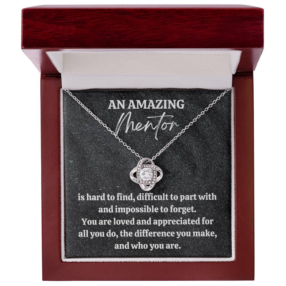 Mentor Gift, Appreciation Gift For A Mentor, Love Knot Necklace, Personalized Mentor Gift, Jewelry