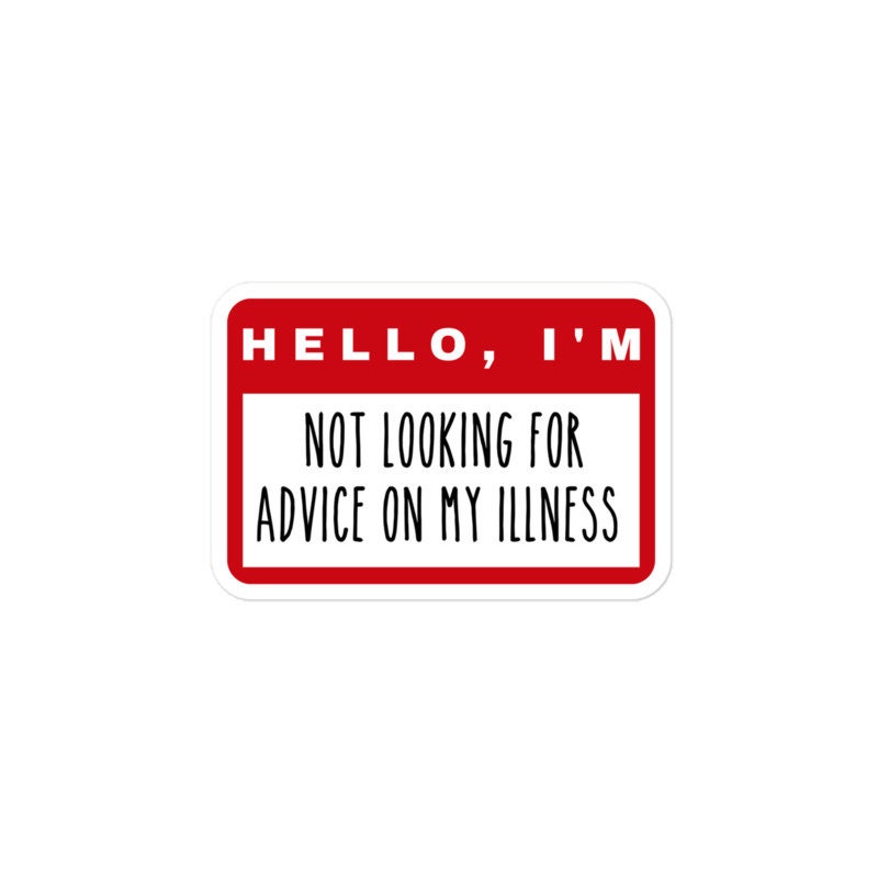 Chronic Pain Awareness Sticker | Chronic Illness, Disability Laptop Sticker, Disability Awareness, Spoonie Decal, Not Looking For Advice