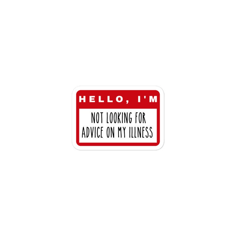 Chronic Pain Awareness Sticker | Chronic Illness, Disability Laptop Sticker, Disability Awareness, Spoonie Decal, Not Looking For Advice