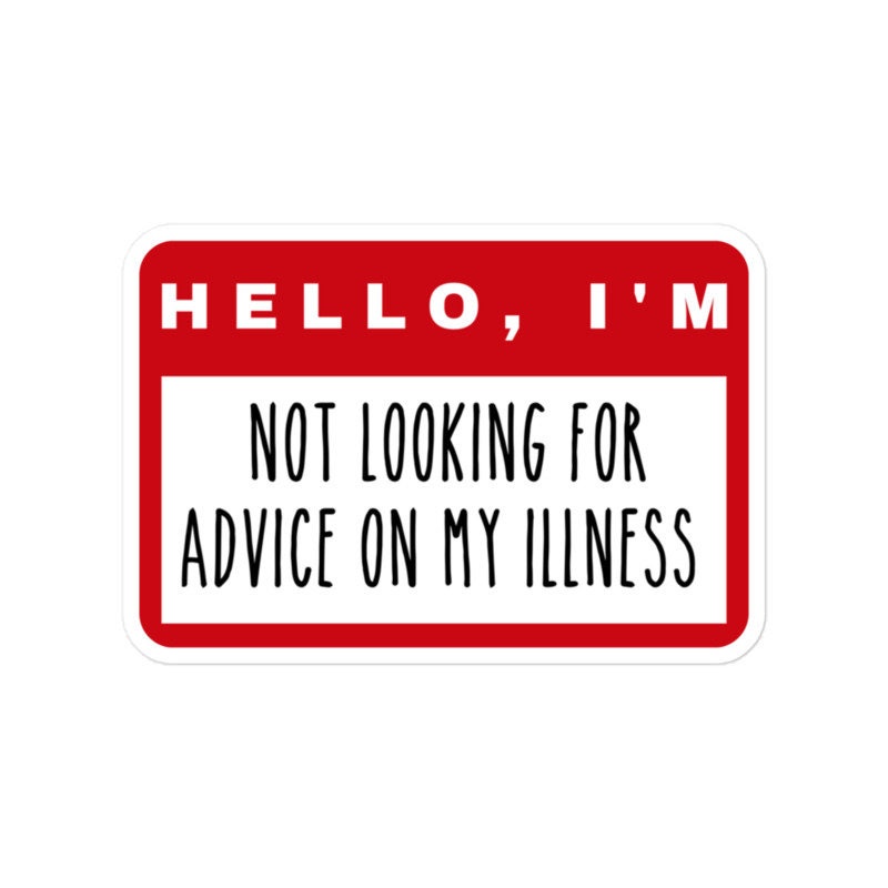 Chronic Pain Awareness Sticker | Chronic Illness, Disability Laptop Sticker, Disability Awareness, Spoonie Decal, Not Looking For Advice