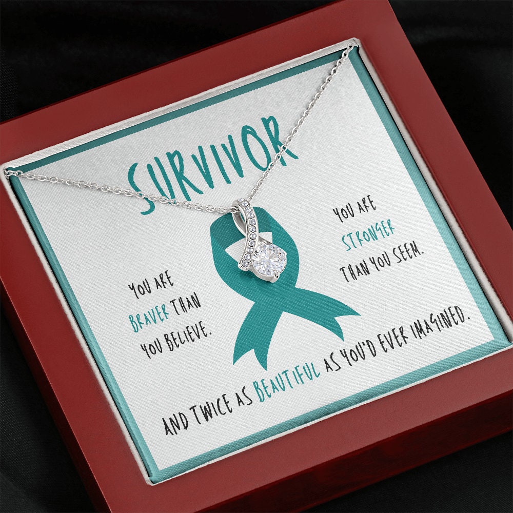 Ovarian Cancer Survivor Necklace Gift
