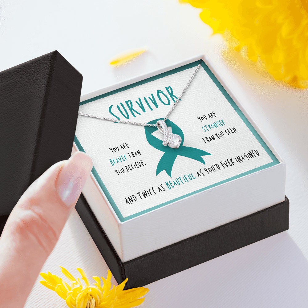 Ovarian Cancer Survivor Necklace Gift