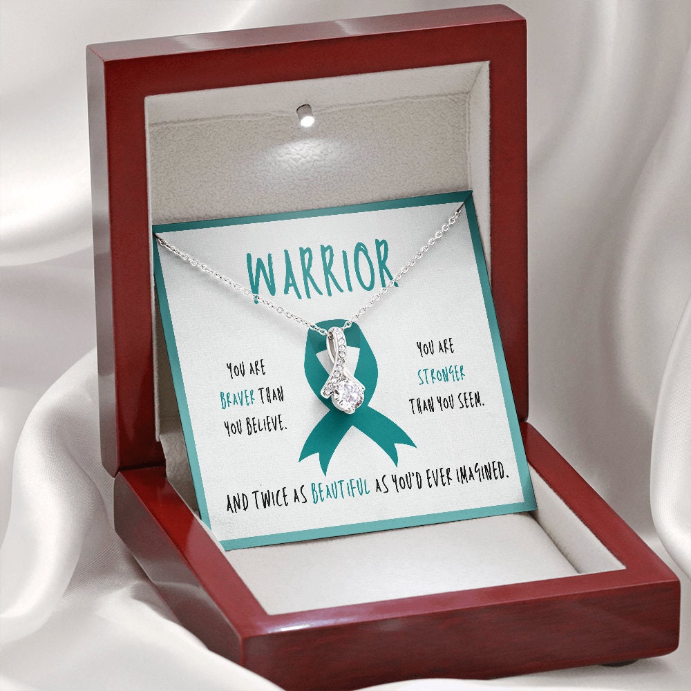 POTS Warrior Ribbon Necklace Gift
