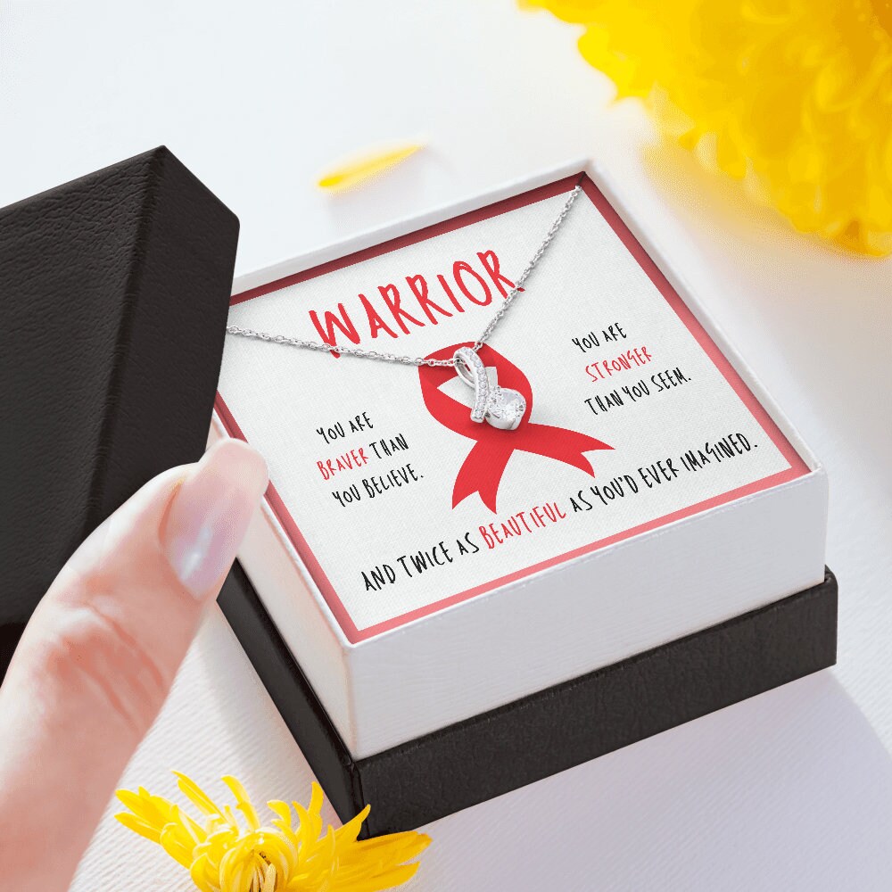 Sickle Cell Anemia Warrior Ribbon Necklace Gift