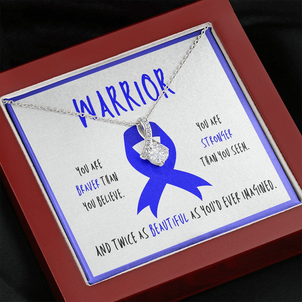 Juvenille Arthritis Warrior Ribbon Necklace Gift