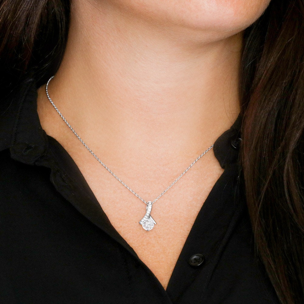 Ehlers-Danlos Syndrome Warrior Ribbon Necklace Gift