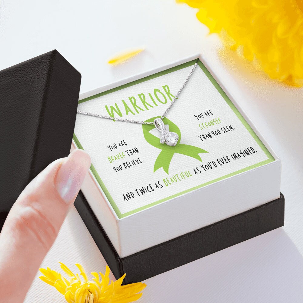 Non-Hodgkin lymphoma Cancer Warrior Ribbon Pendant Necklace Gift