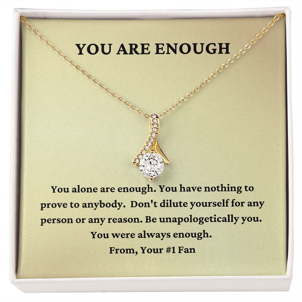 You Are Enough Necklace, Encouragement Gift, Support for Friend, Birthday Gift for Friend, Best Friend Gift