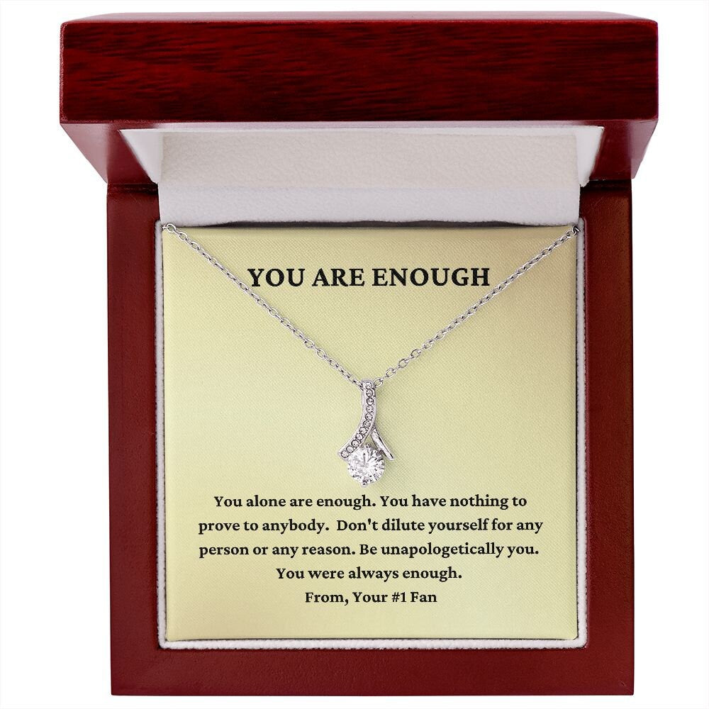 You Are Enough Necklace, Encouragement Gift, Support for Friend, Birthday Gift for Friend, Best Friend Gift