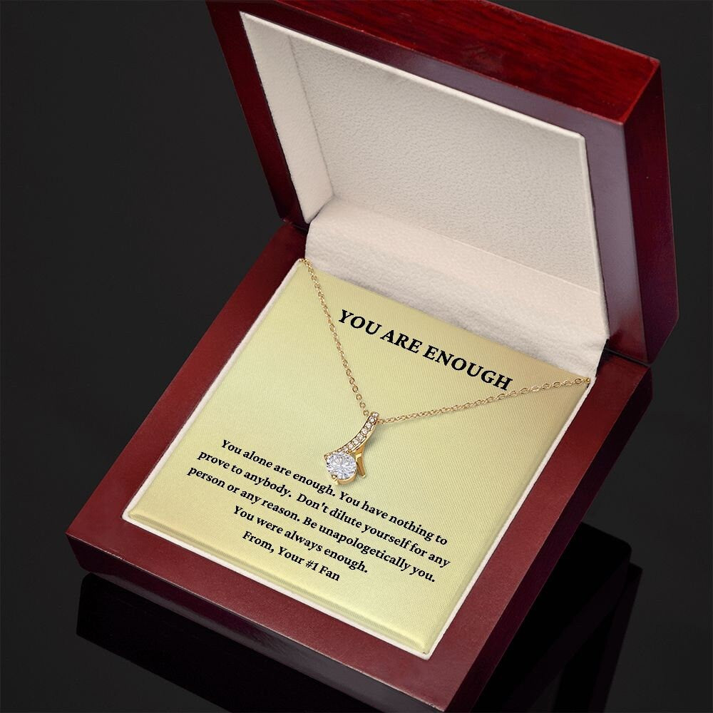 You Are Enough Necklace, Encouragement Gift, Support for Friend, Birthday Gift for Friend, Best Friend Gift