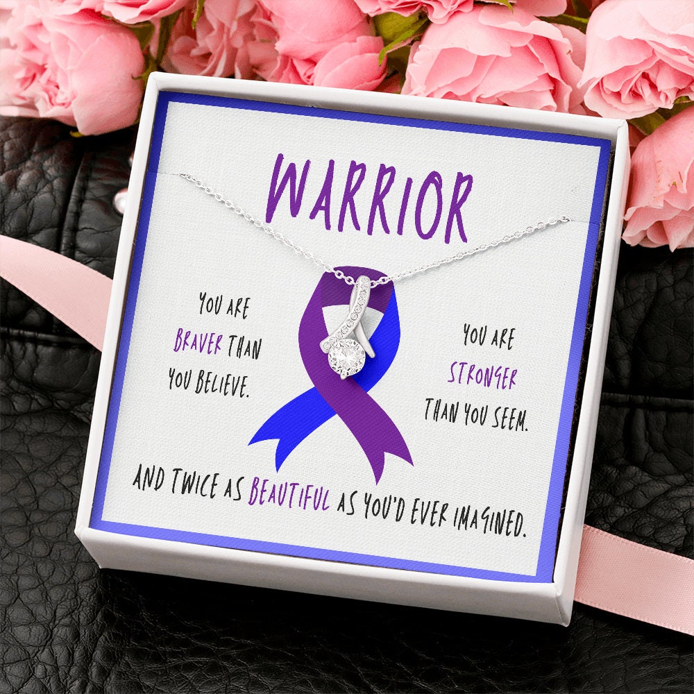 Rhuematoid Arthritis Warrior Ribbon Necklace Gift