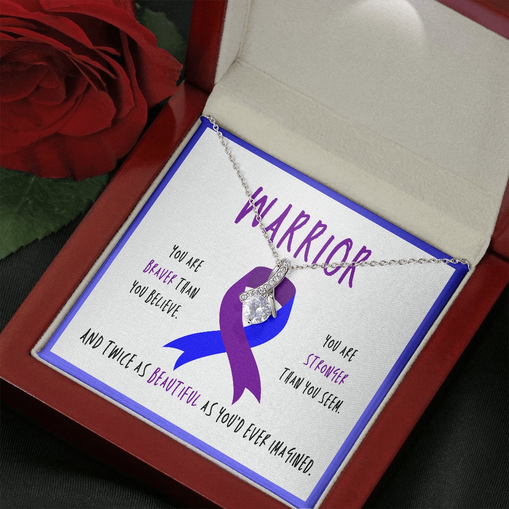 Rhuematoid Arthritis Warrior Ribbon Necklace Gift