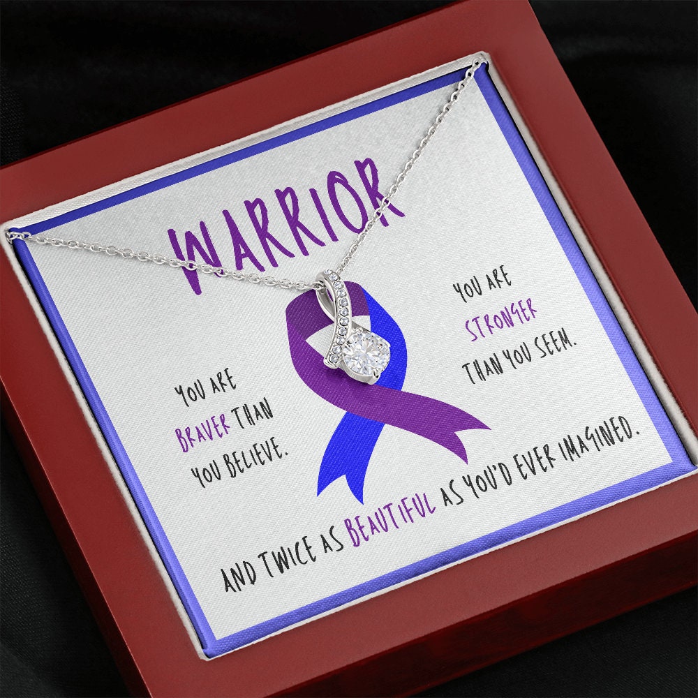 Rhuematoid Arthritis Warrior Ribbon Necklace Gift