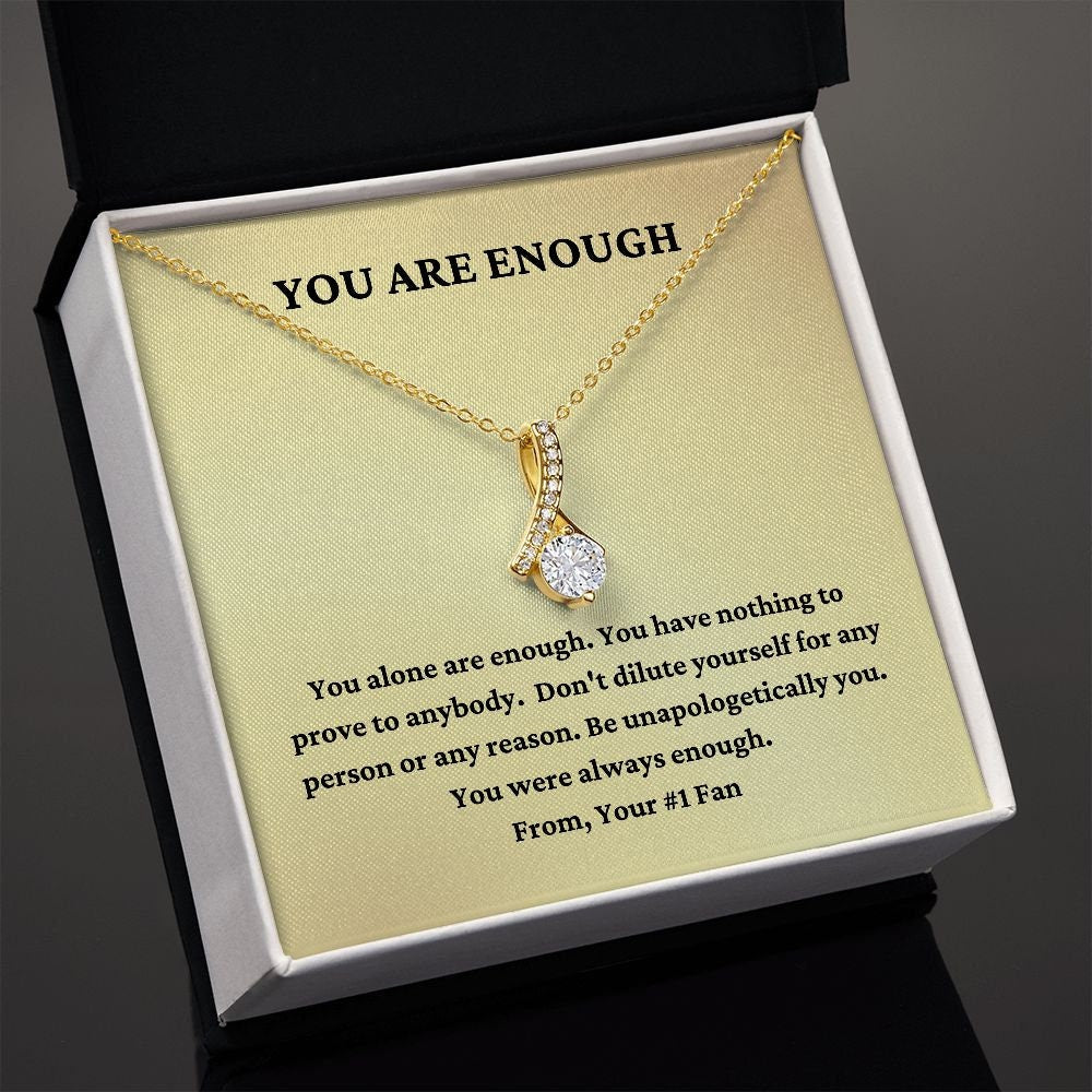 You Are Enough Necklace, Encouragement Gift, Support for Friend, Birthday Gift for Friend, Best Friend Gift