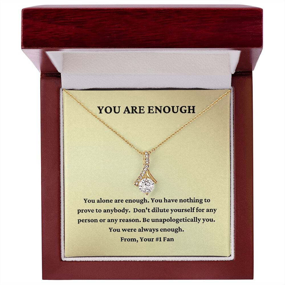 You Are Enough Necklace, Encouragement Gift, Support for Friend, Birthday Gift for Friend, Best Friend Gift