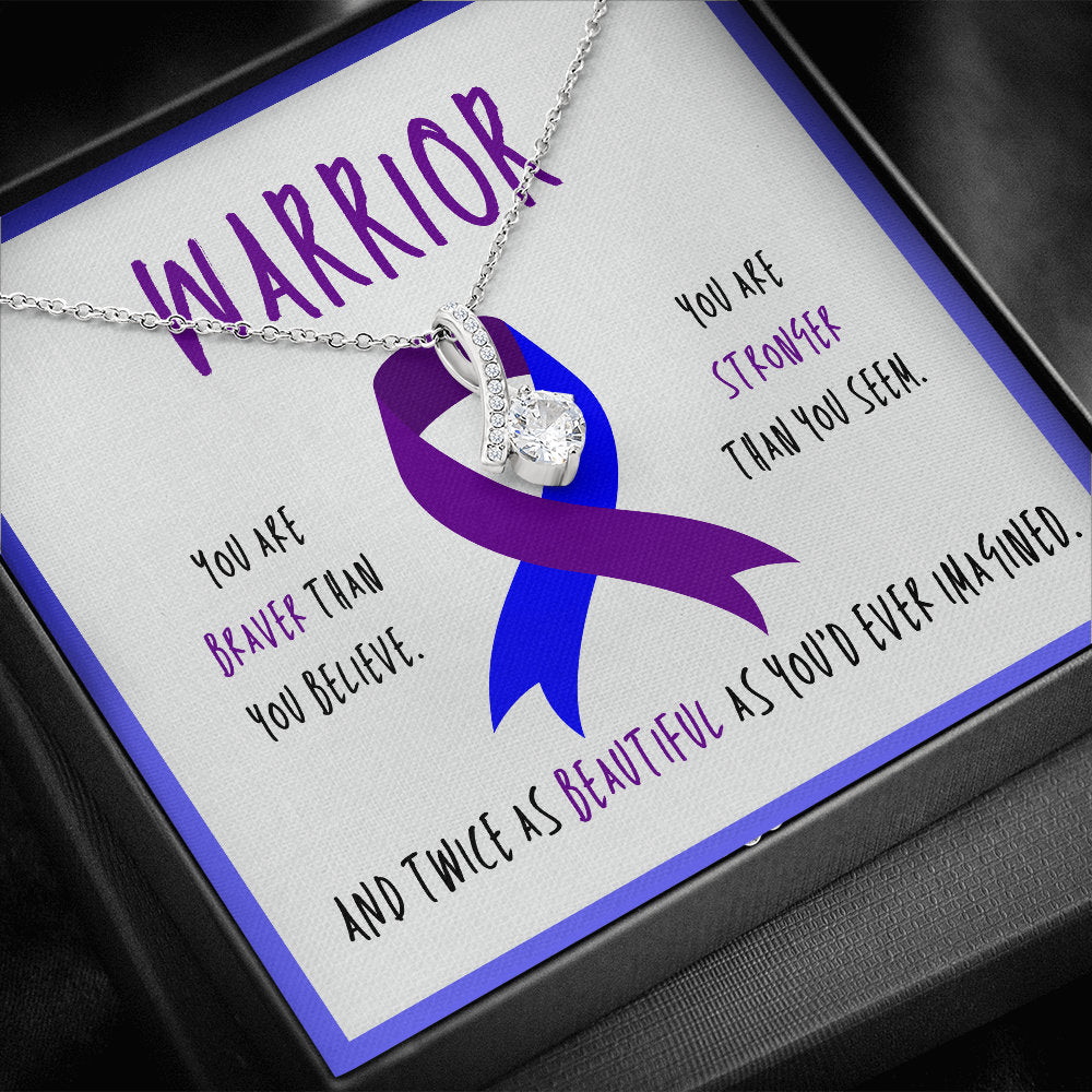 Rhuematoid Arthritis Warrior Ribbon Necklace Gift