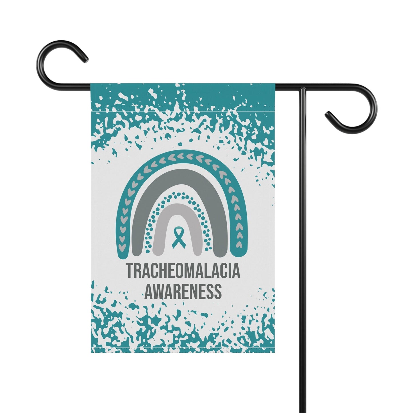Tracheomalacia Awareness Garden Flag | Teal Awareness Ribbon | Tracheomalacia Support | Tracheomalacia Warrior | Advocate