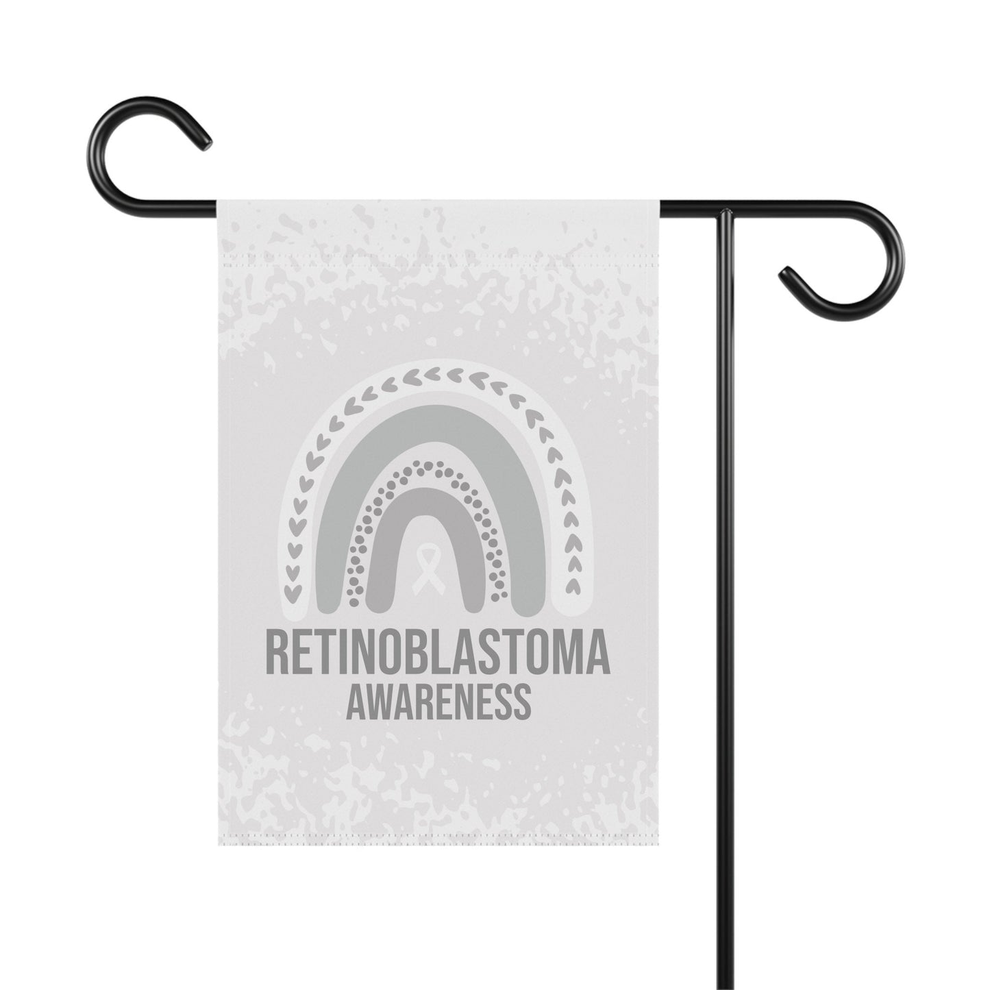 Retinoblastoma Awareness Garden Flag | Welcome Sign | New Home | Decorative House Banner | White Awareness Ribbon | Support