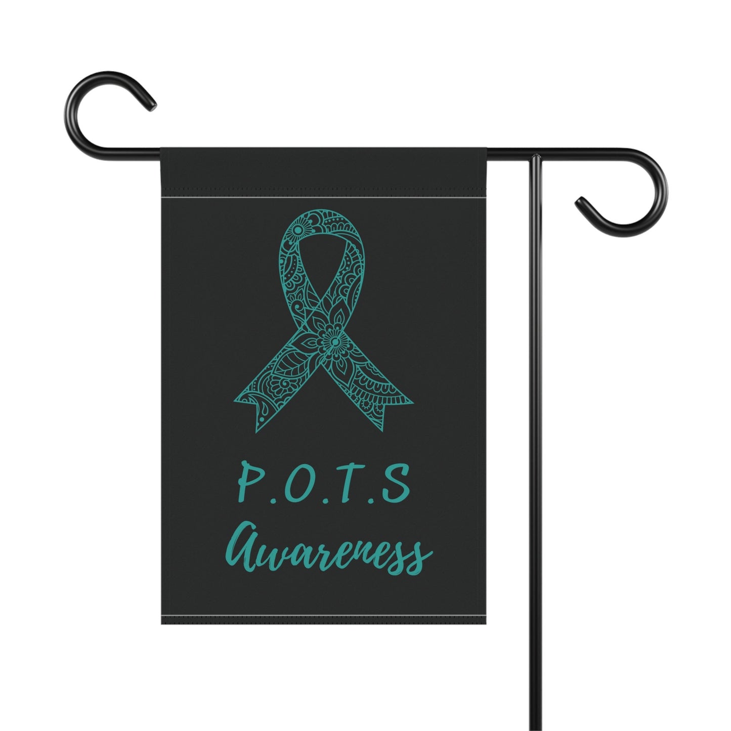 POTS Awareness Garden Flag | Welcome Sign | New Home | Decorative House Banner | Teal Awareness Ribbon | Spoonie Support