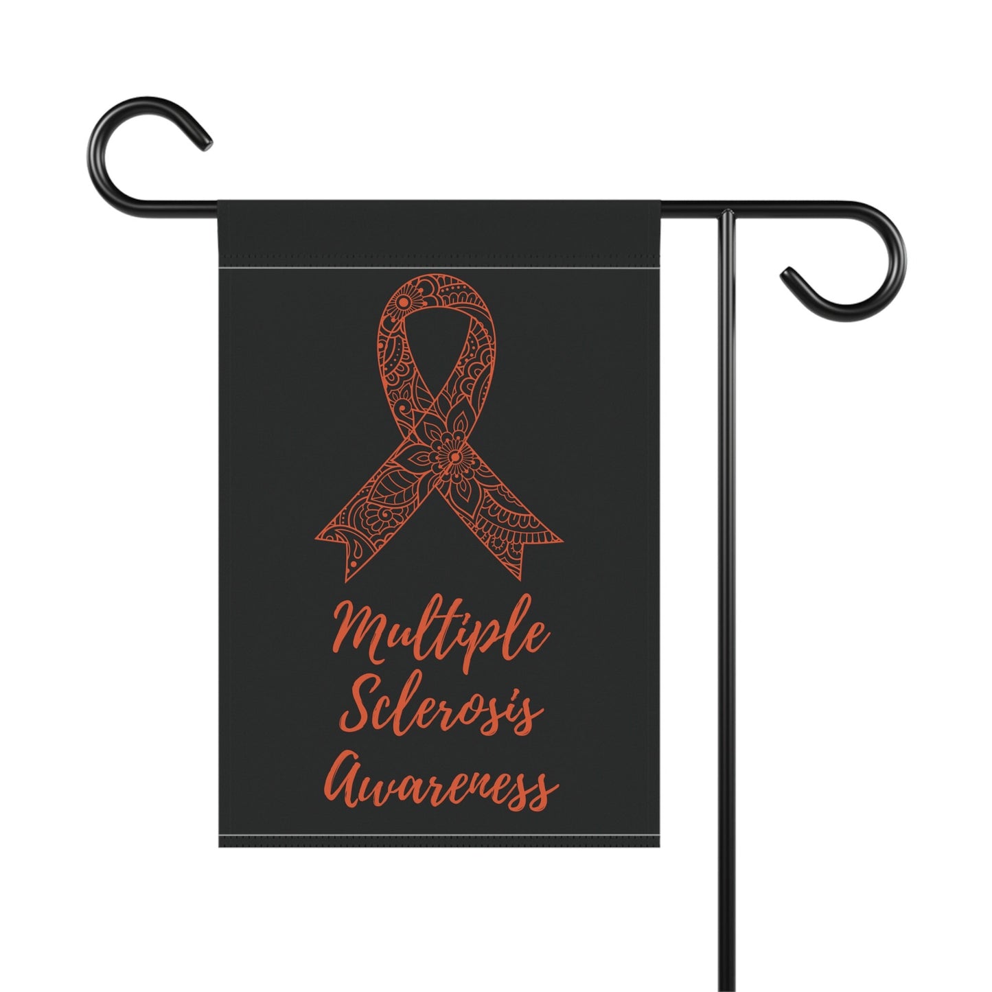 Multiple Sclerosis Awareness Garden Flag | Welcome Sign | New Home | Decorative House Banner | Orange Awareness Ribbon | Spoonie Support