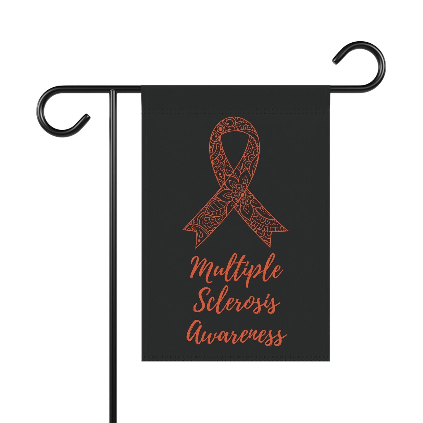 Multiple Sclerosis Awareness Garden Flag | Welcome Sign | New Home | Decorative House Banner | Orange Awareness Ribbon | Spoonie Support