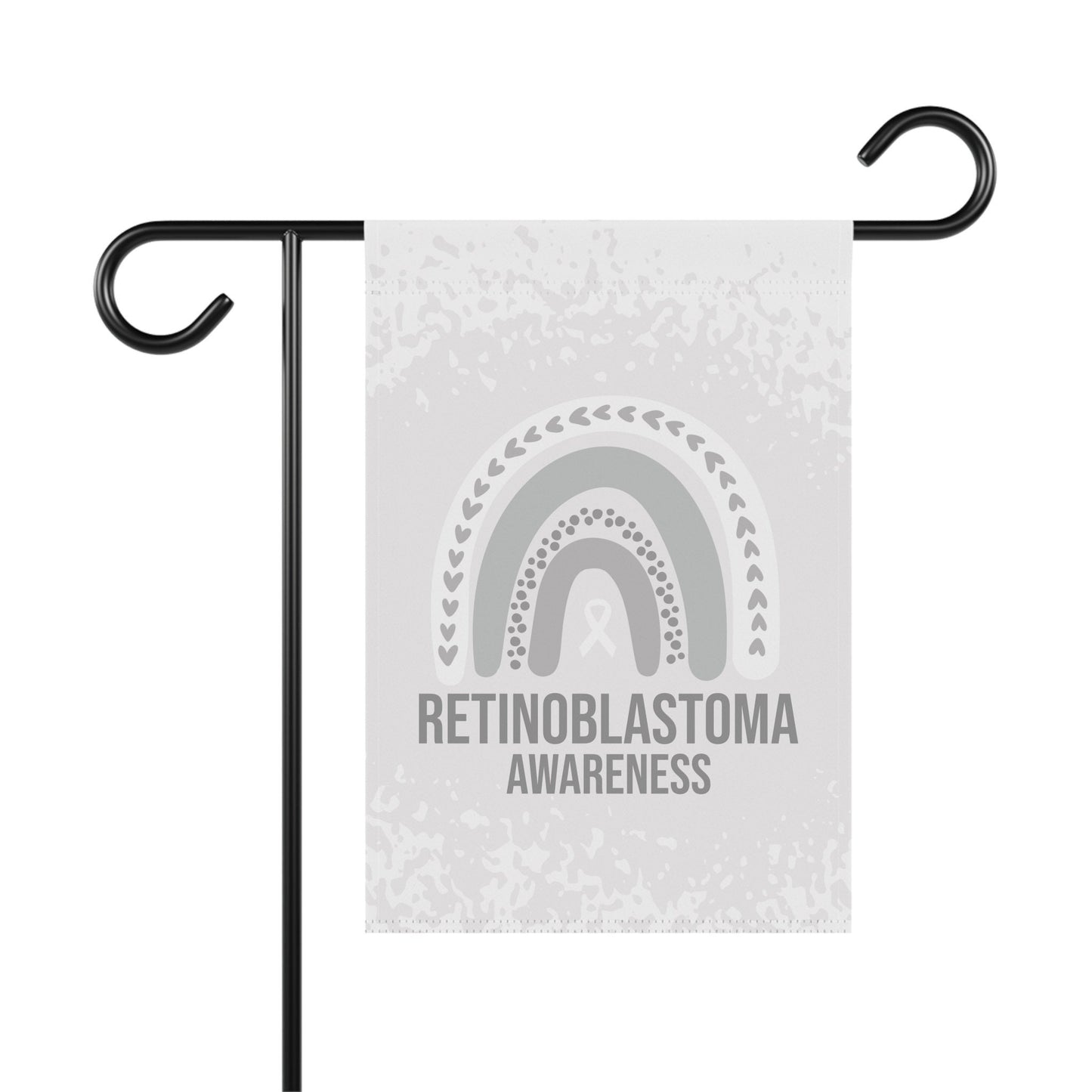 Retinoblastoma Awareness Garden Flag | Welcome Sign | New Home | Decorative House Banner | White Awareness Ribbon | Support