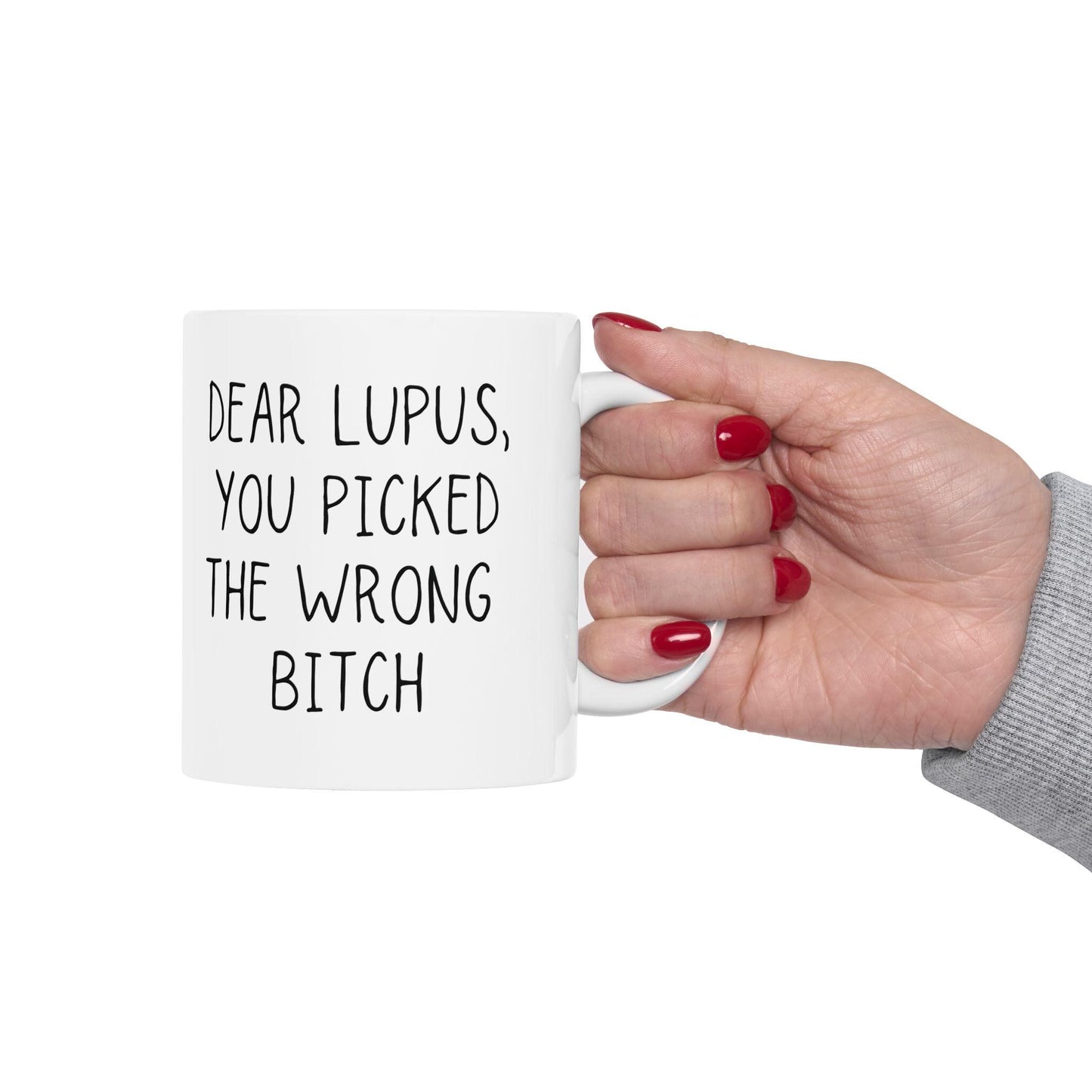 Lupus Survivor Mug | Dear Lupus You Picked The Wrong Bitch | Awareness Gifts & Coffee Cup for Caregivers