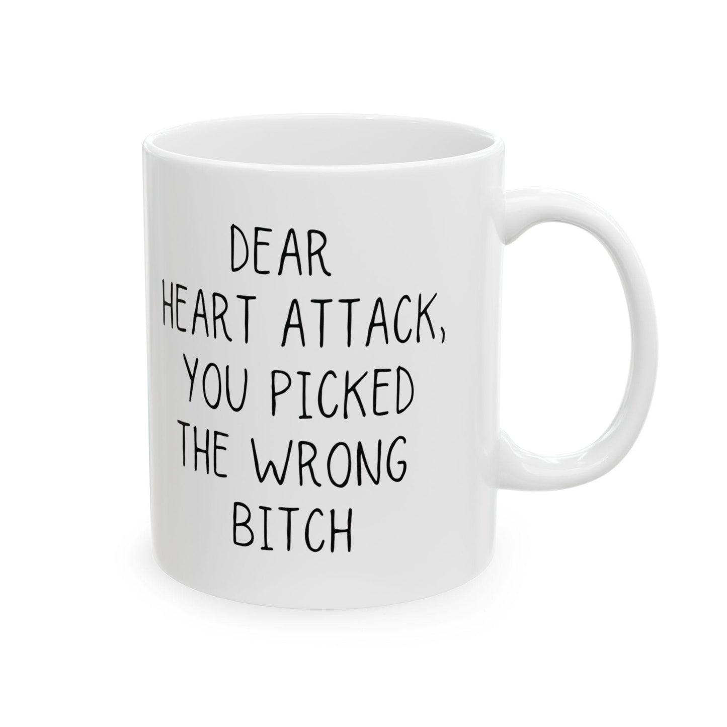 Heart Attack Survivor Mug | Open Heart Surgery Gift | Fighter Coffee Mug for Heart Patients | Unique Heart Surgery Memento