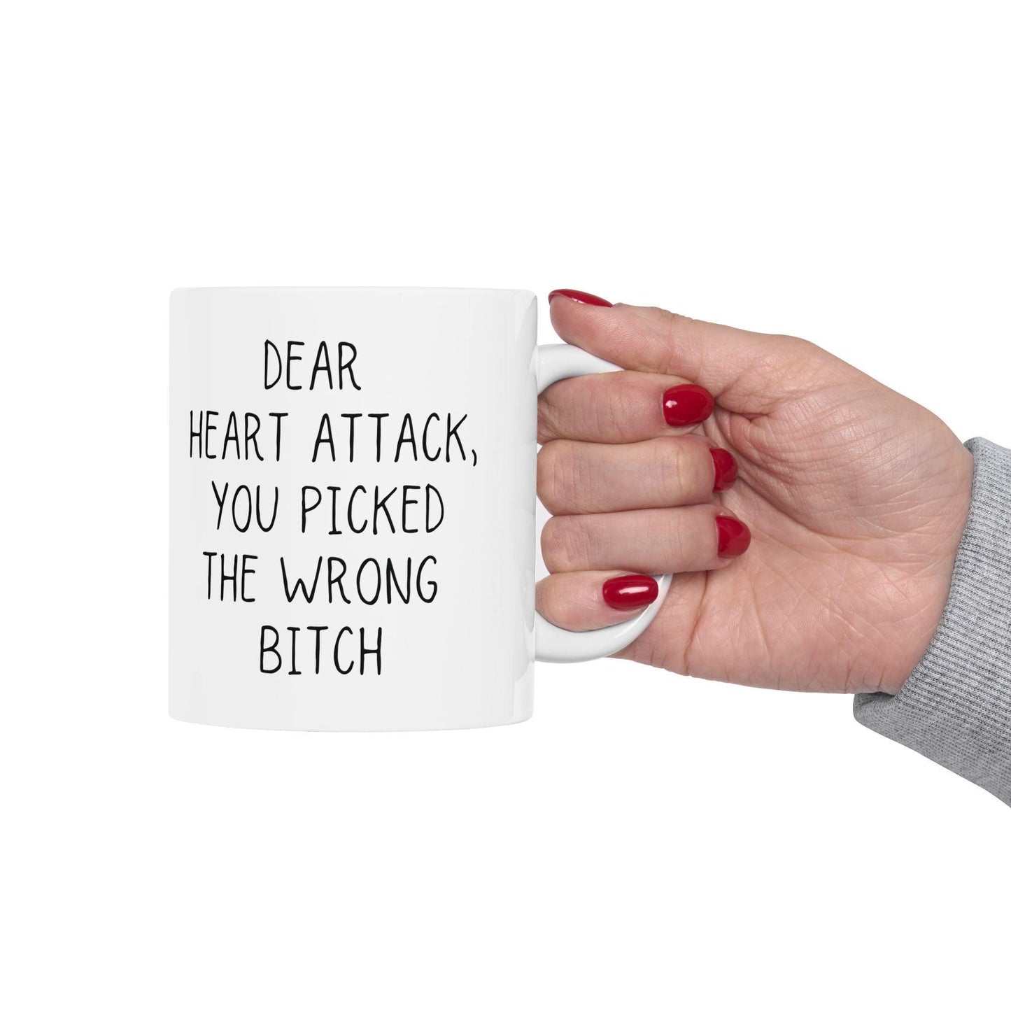 Heart Attack Survivor Mug | Open Heart Surgery Gift | Fighter Coffee Mug for Heart Patients | Unique Heart Surgery Memento