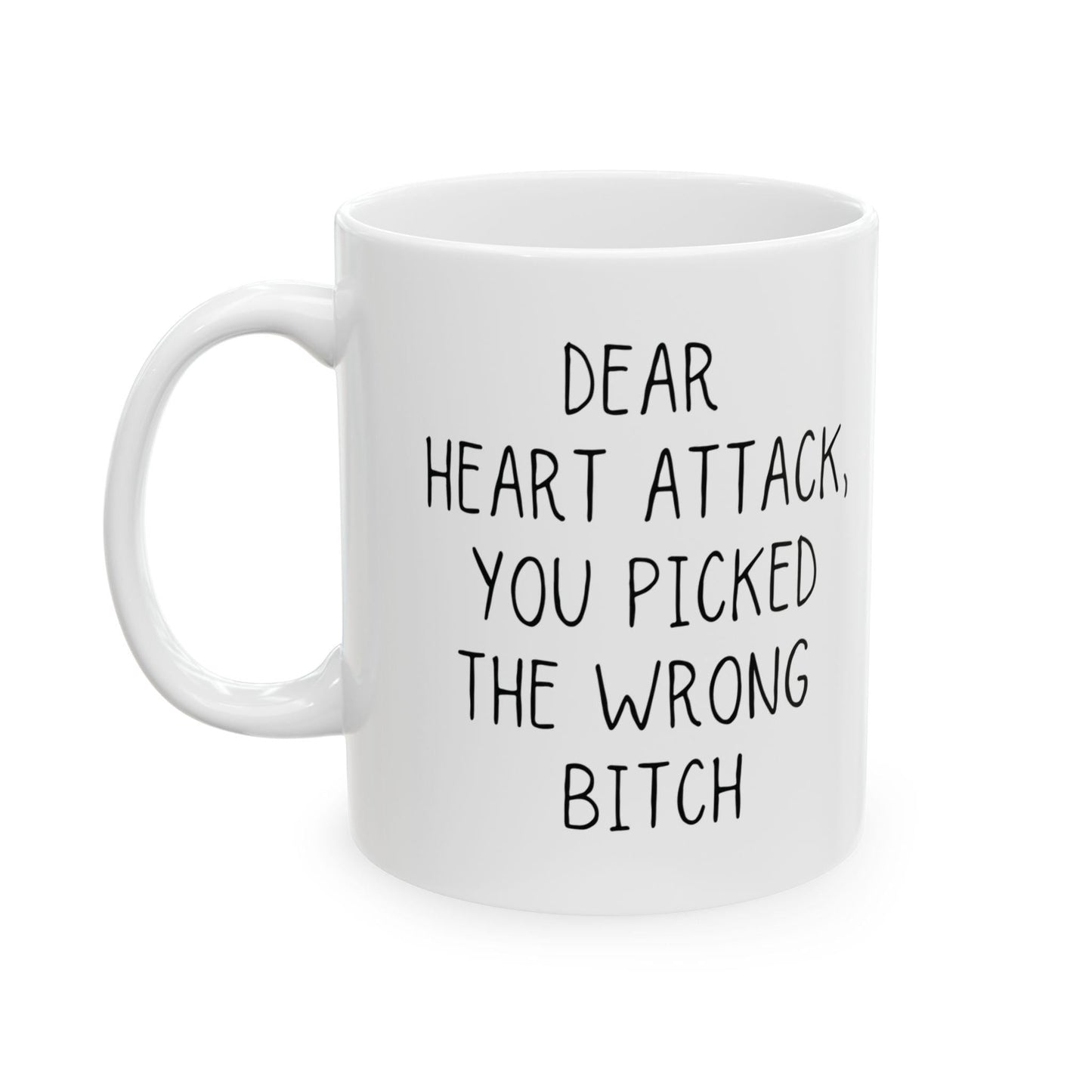 Heart Attack Survivor Mug | Open Heart Surgery Gift | Fighter Coffee Mug for Heart Patients | Unique Heart Surgery Memento