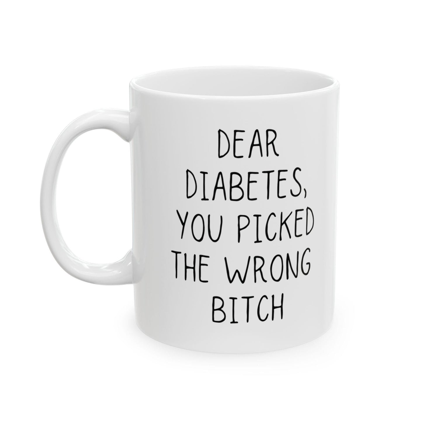 Diabetes Mug | Funny Coffee Gift for Diabetics | Type 1 Awareness | Diabadass Insulin Cup | Perfect Diaversary Present