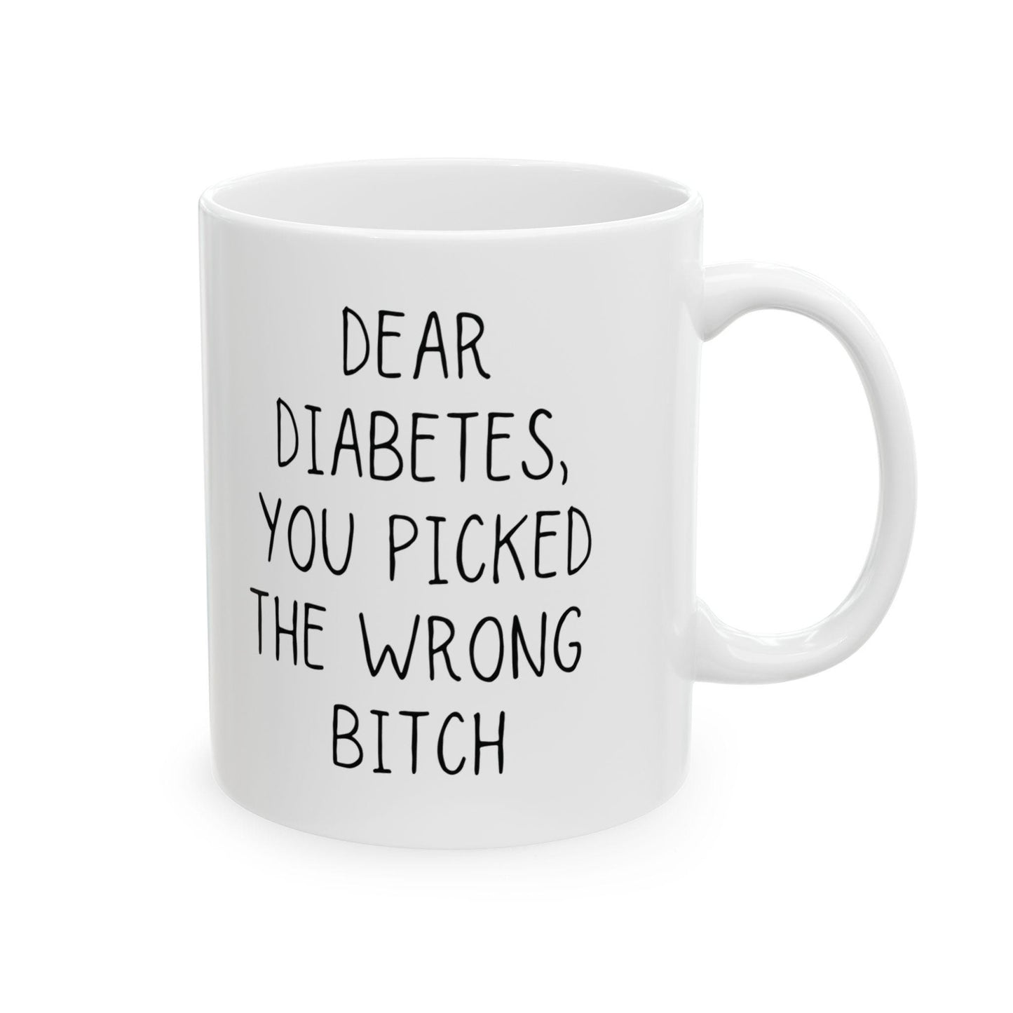 Diabetes Mug | Funny Coffee Gift for Diabetics | Type 1 Awareness | Diabadass Insulin Cup | Perfect Diaversary Present